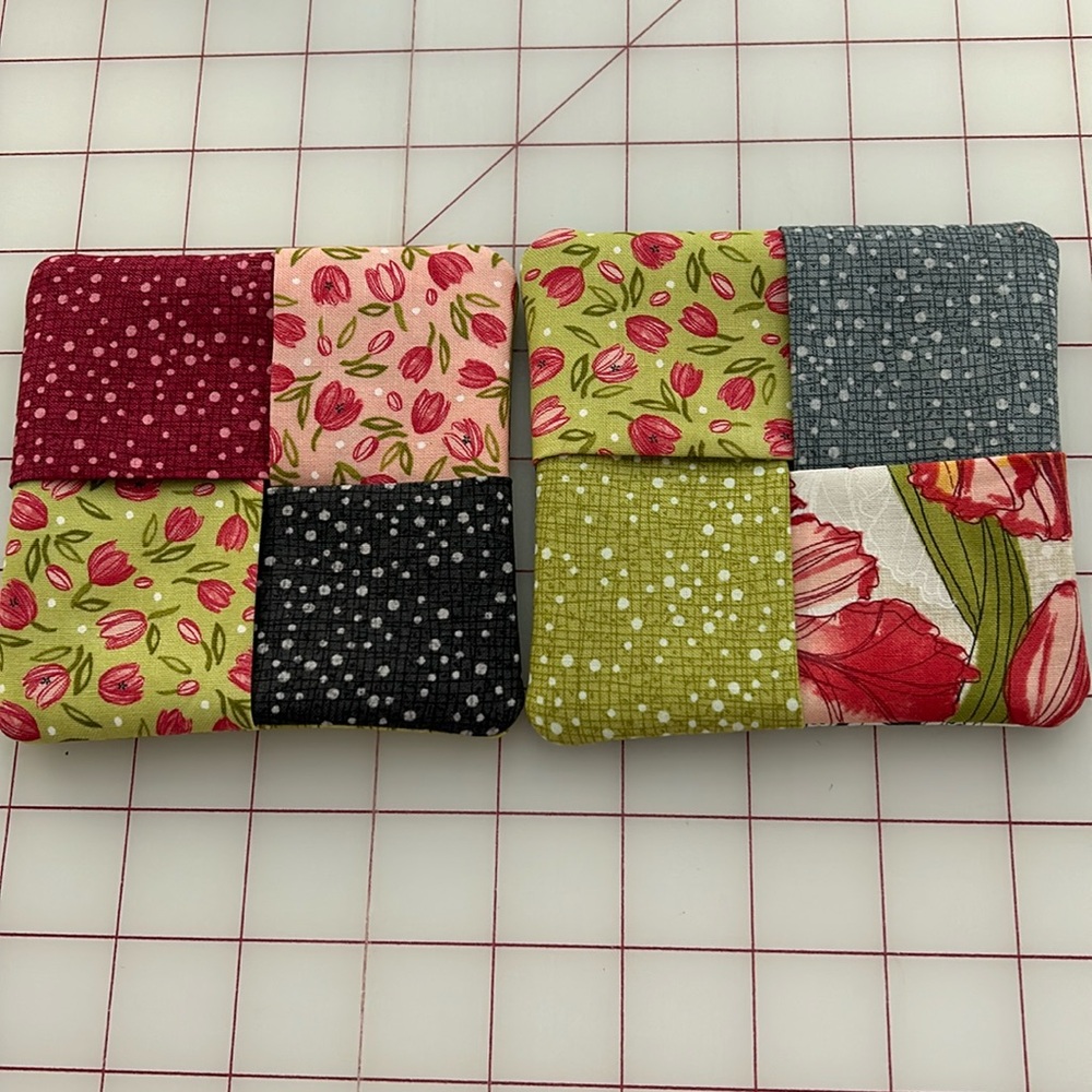 4-patch, reversible coaster set of 2.